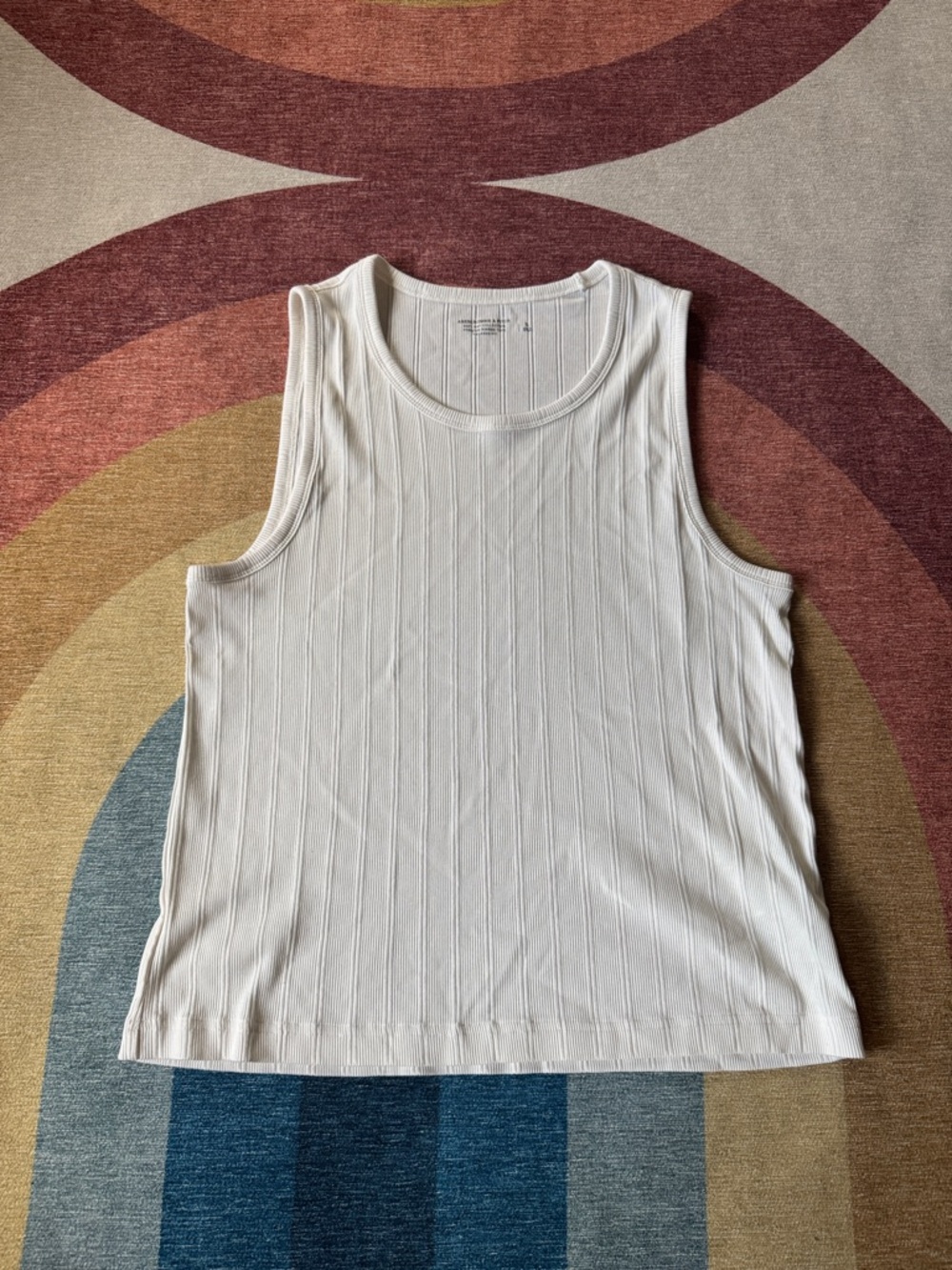 Abercrombie & Fitch Cream Ribbed Tank Top